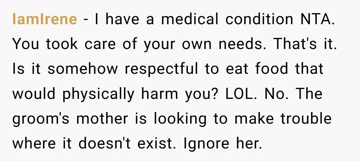 Guest Brings Her Own Food To Wedding After Bride Refuses To Accommodate