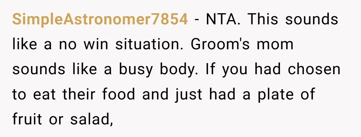 Guest Brings Her Own Food To Wedding After Bride Refuses To Accommodate