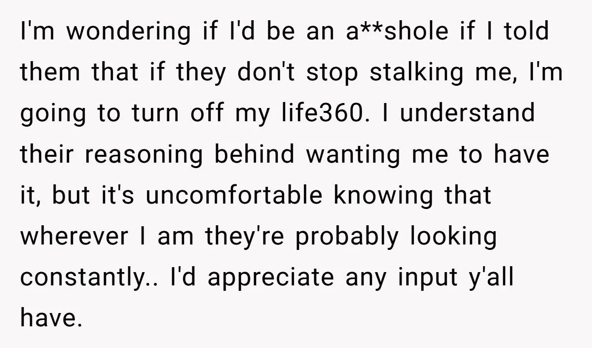 College Freshman Threatens To Turn Off Life360 After Parents Track Every Move