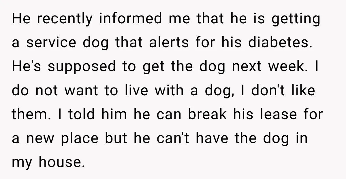 Man Refuses To Live With Roommate’s Service Dog, Gets Accused Of Discriminating Against A Disability