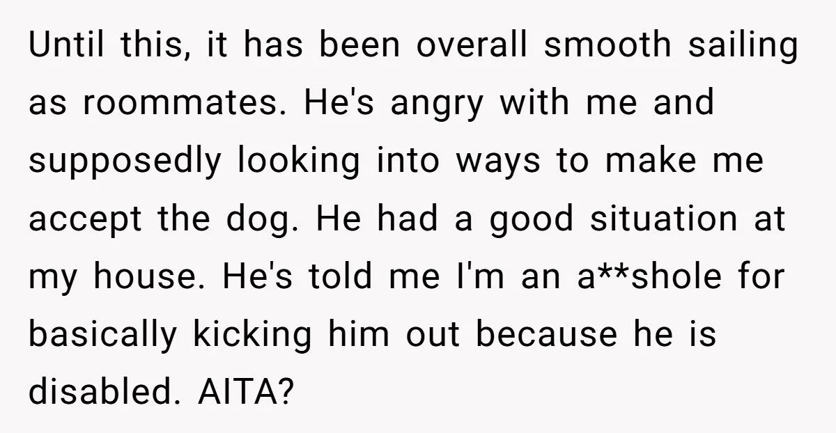Man Refuses To Live With Roommate’s Service Dog, Gets Accused Of Discriminating Against A Disability