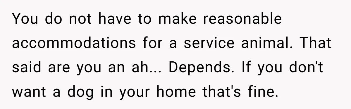 Man Refuses To Live With Roommate’s Service Dog, Gets Accused Of Discriminating Against A Disability