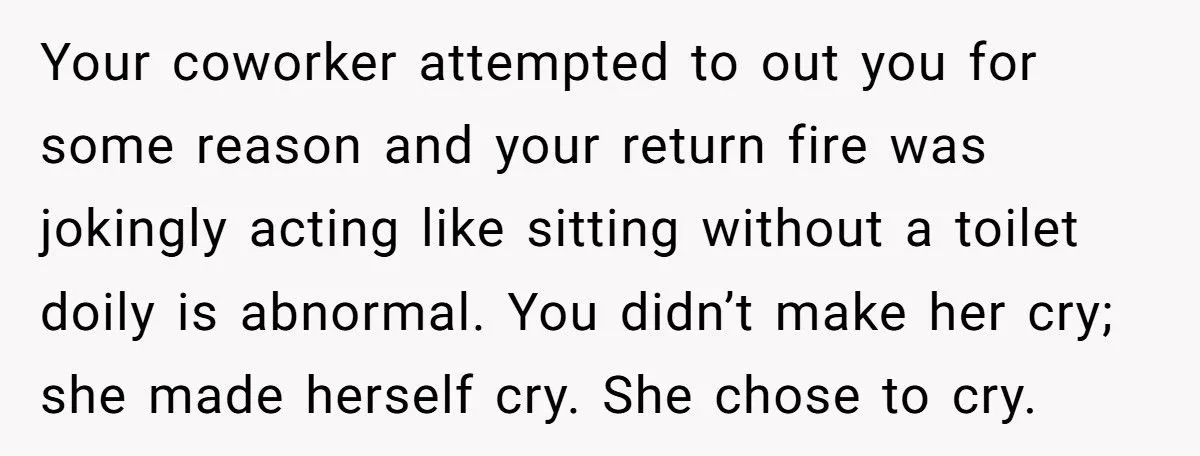 Coworker Exposes Her Coworker's Bathroom Habits, And Instantly Regrets It