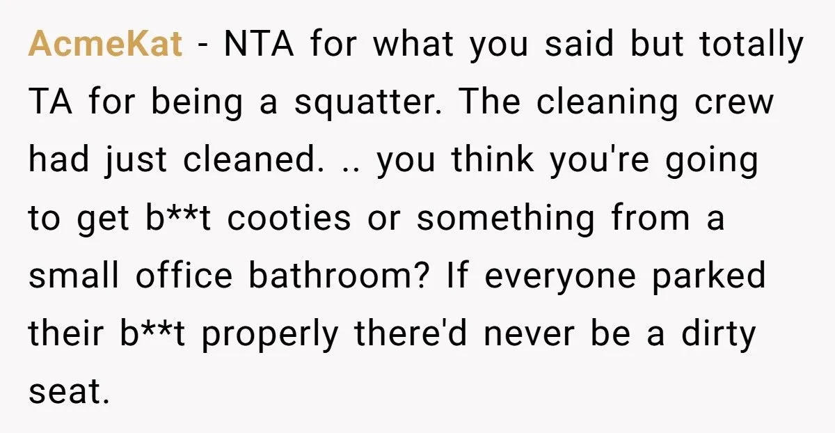 Coworker Exposes Her Coworker's Bathroom Habits, And Instantly Regrets It