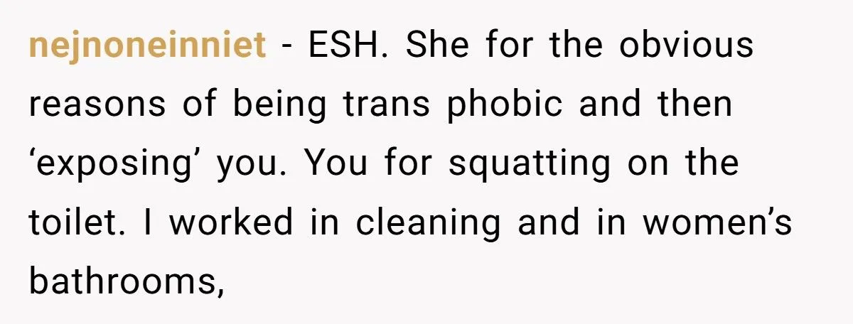 Coworker Exposes Her Coworker's Bathroom Habits, And Instantly Regrets It