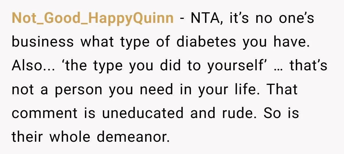 Woman Refuses To Clarify Her Diabetes Type, Coworker Accuses Her Of “Faking” Type 1