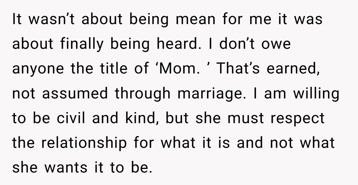 Mother-In-Law Snaps After Daughter-In-Law Calls Her “Mom” One Too Many Times