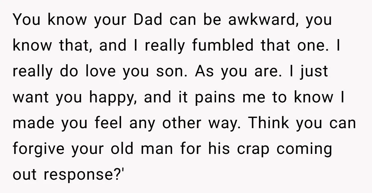 Father’s “Hell Yeah Bud!” Reaction To Son’s Coming Out Leaves Teen Confused Father’s “Hell Yeah Bud!” Reaction To Son’s Coming Out Leaves Teen Confused