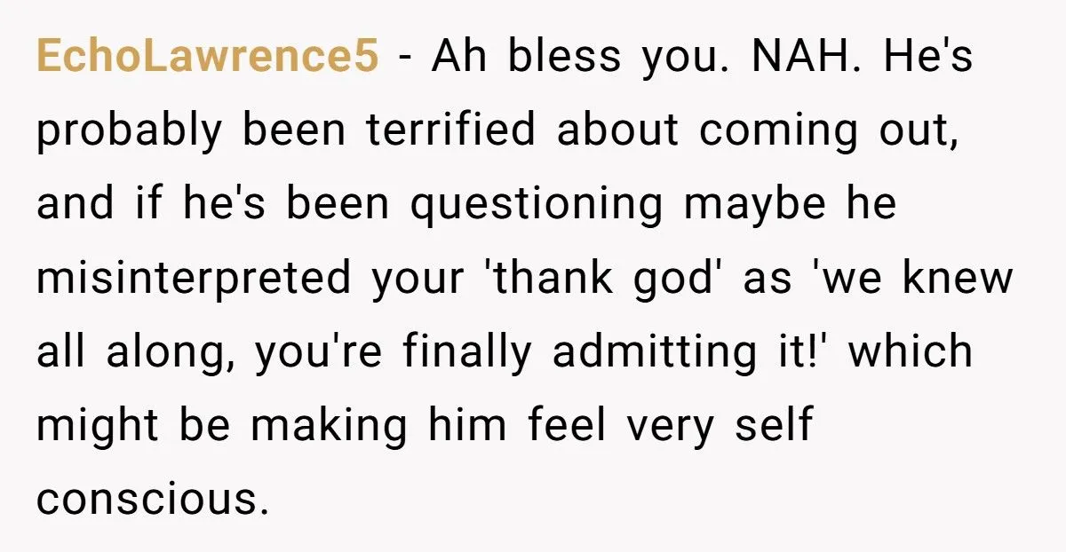 Father’s “Hell Yeah Bud!” Reaction To Son’s Coming Out Leaves Teen Confused Father’s “Hell Yeah Bud!” Reaction To Son’s Coming Out Leaves Teen Confused