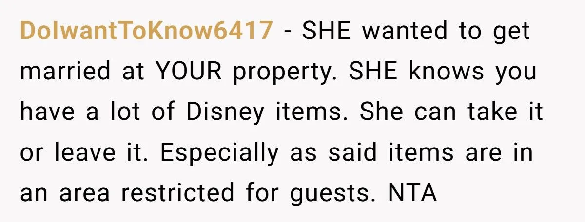 Woman Lets Sister Use Farmhouse For Free Wedding, Gets Told To Pack Away All Disney Items