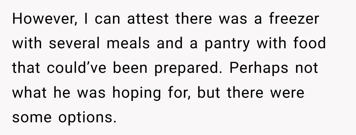 Husband Returns From Trip, Gets Mad Wife Didn’t Stock The Fridge Like His Mom