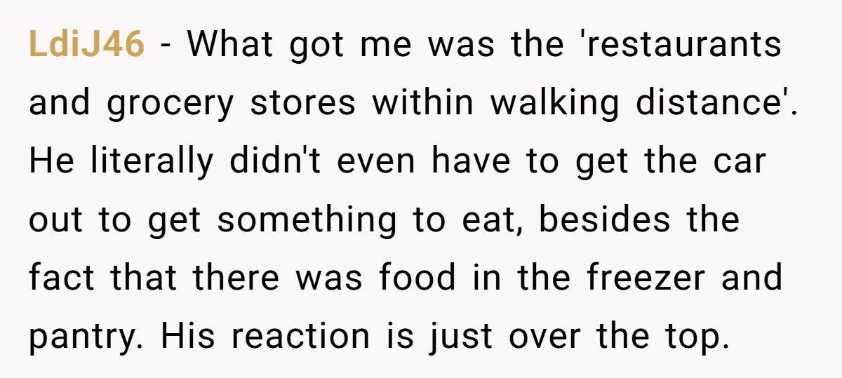 Husband Returns From Trip, Gets Mad Wife Didn’t Stock The Fridge Like His Mom