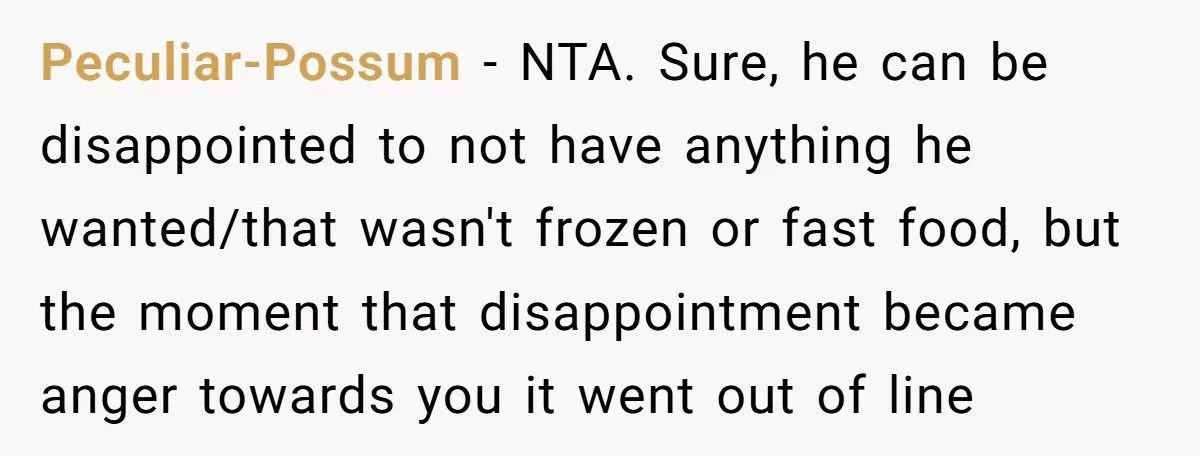 Husband Returns From Trip, Gets Mad Wife Didn’t Stock The Fridge Like His Mom