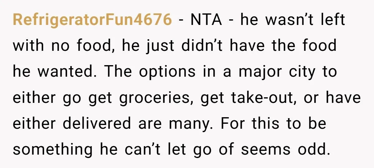Husband Returns From Trip, Gets Mad Wife Didn’t Stock The Fridge Like His Mom