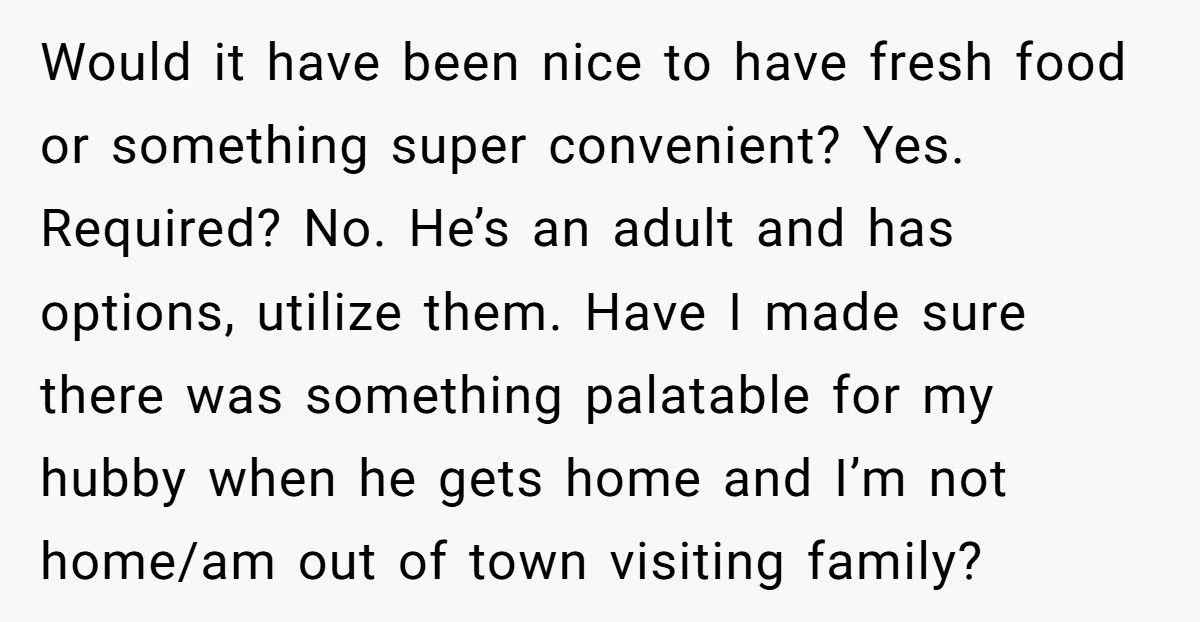 Husband Returns From Trip, Gets Mad Wife Didn’t Stock The Fridge Like His Mom