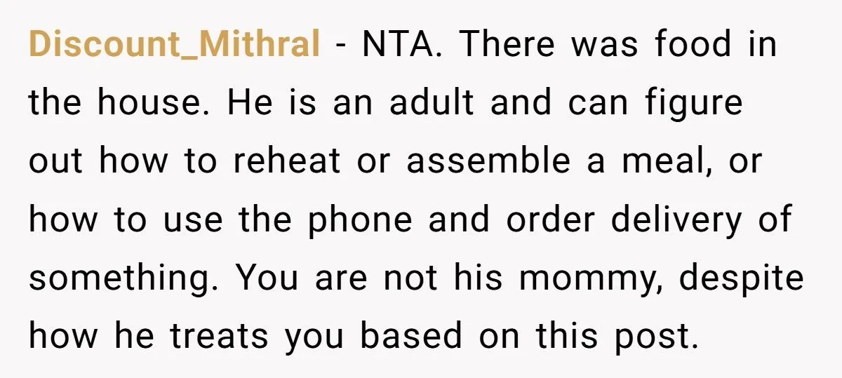 Husband Returns From Trip, Gets Mad Wife Didn’t Stock The Fridge Like His Mom