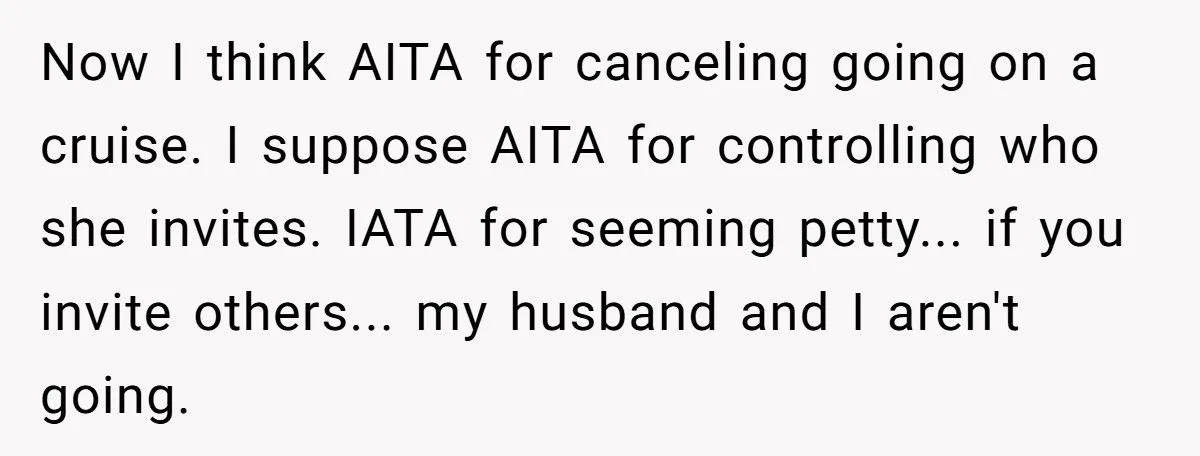 Couple Cancels Cruise After SIL Invites Two Extra Couples They Don’t Even Know