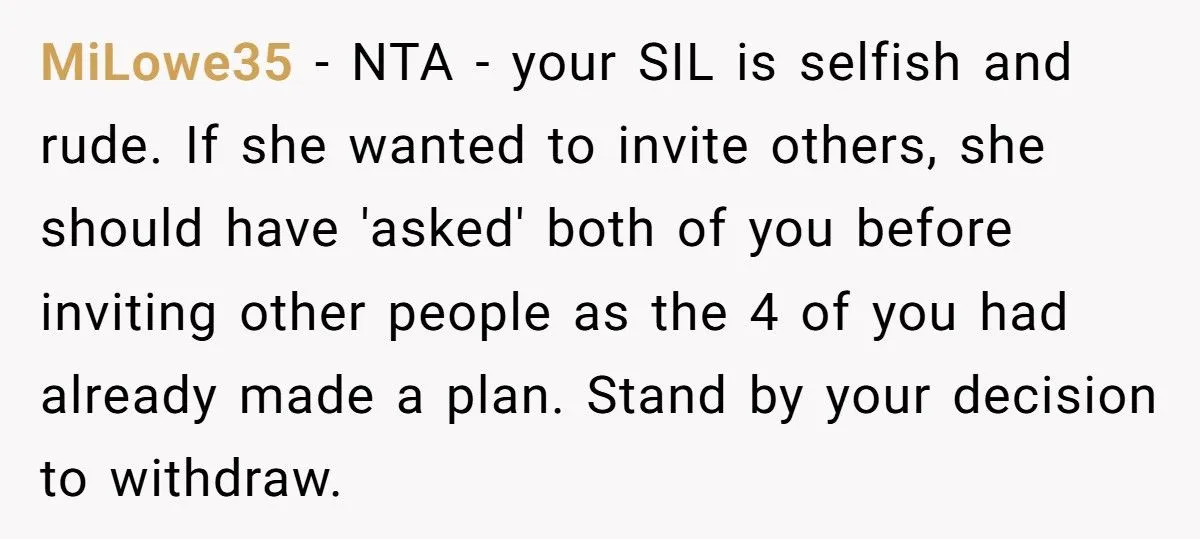 Couple Cancels Cruise After SIL Invites Two Extra Couples They Don’t Even Know