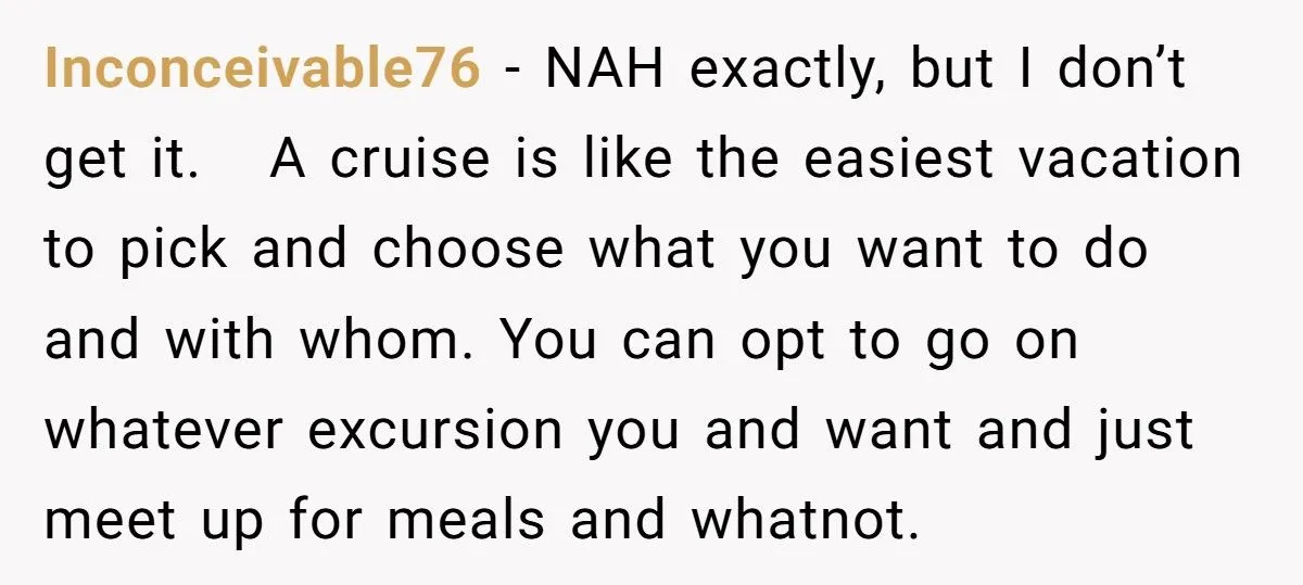 Couple Cancels Cruise After SIL Invites Two Extra Couples They Don’t Even Know