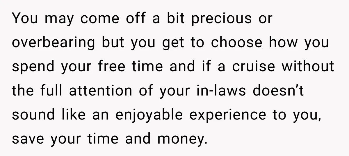 Couple Cancels Cruise After SIL Invites Two Extra Couples They Don’t Even Know