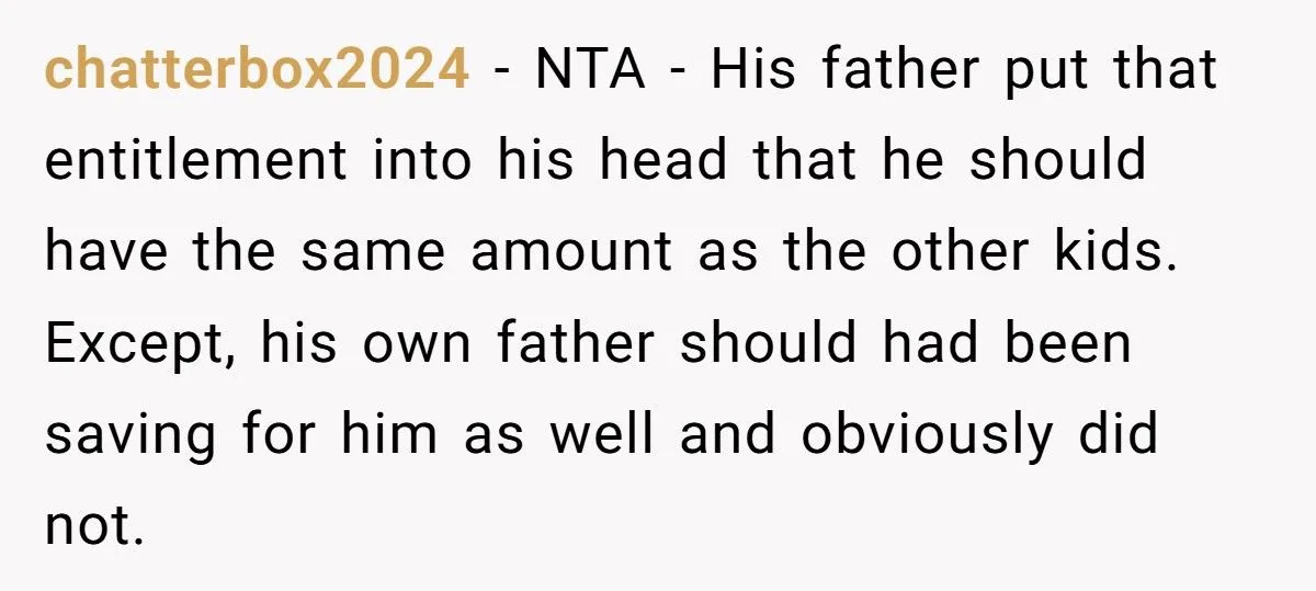 Stepdad Refuses To Raid Youngest Child’s College Fund After Stepson Demands Equal Share