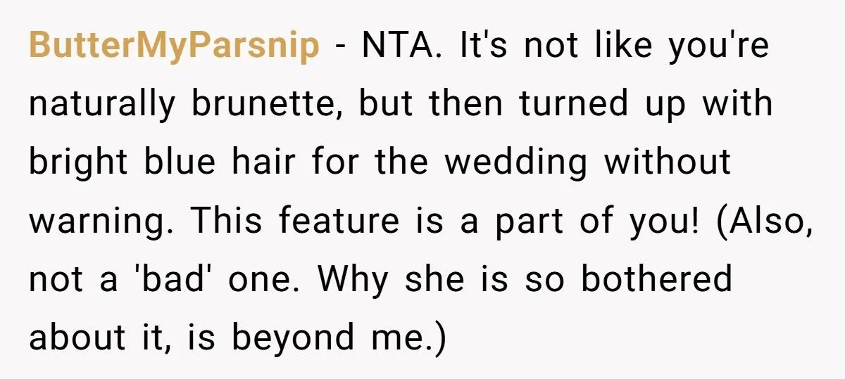 Bride Demands Bridesmaid Dye Rare White Hair, Brother Calls Her “The Jerk” For Refusing