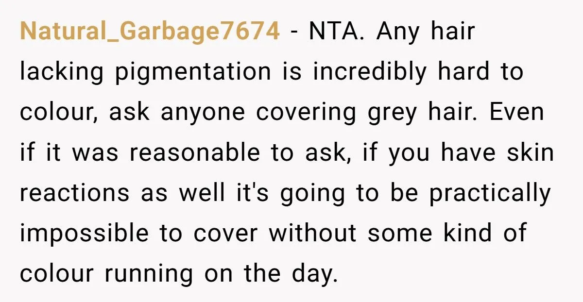 Bride Demands Bridesmaid Dye Rare White Hair, Brother Calls Her “The Jerk” For Refusing