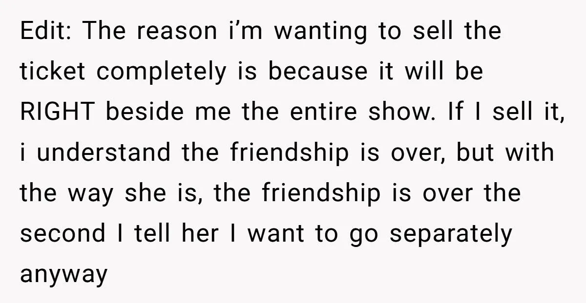 Woman Considers Selling Taylor Swift Ticket After Friend Turns Toxic