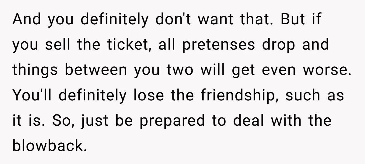 Woman Considers Selling Taylor Swift Ticket After Friend Turns Toxic