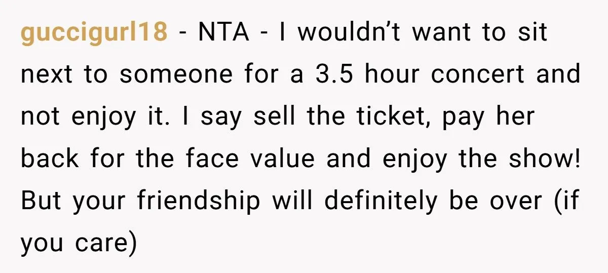 Woman Considers Selling Taylor Swift Ticket After Friend Turns Toxic