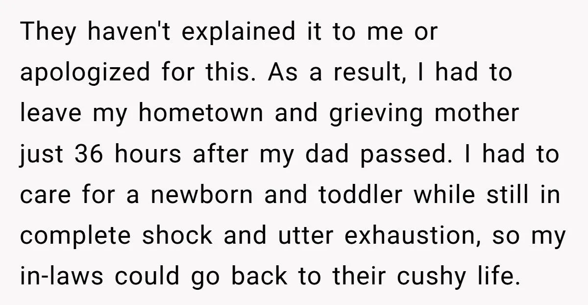 Man’s Dad Dies, But In-Laws Force Him Home 36 Hours Later Because They Were “Too Tired” Man’s Dad Dies, But In-Laws Force Him Home 36 Hours Later Because They Were “Too Tired”