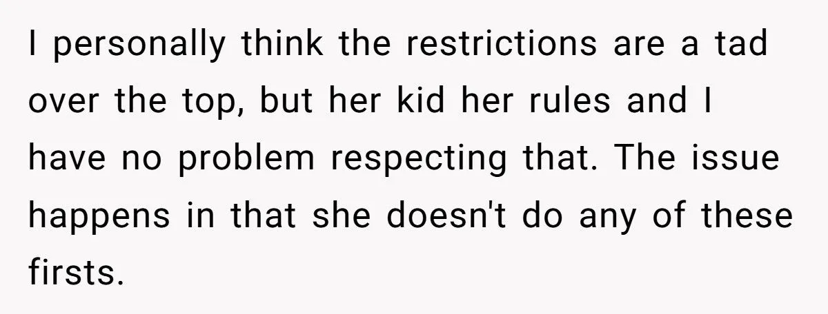 Mother-In-Law Threatens To Quit Babysitting Over DIL’s Endless List Of Parenting Restrictions