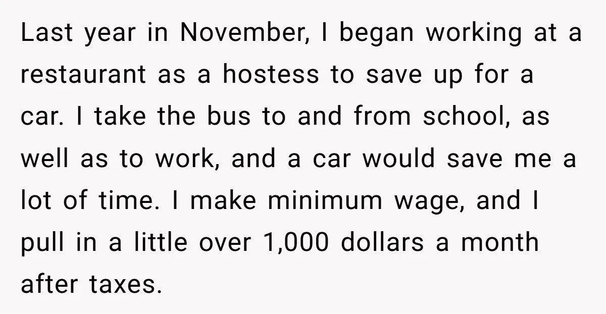 Teen Worker Threatens To Quit Her Job After Dad Demands Her Paycheck And Savings