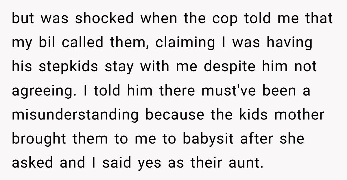 Woman Refuses To Babysit After Brother-In-Law Calls Cops On Her For “Kidnapping” Woman Refuses To Babysit After Brother-In-Law Calls Cops On Her For “Kidnapping”