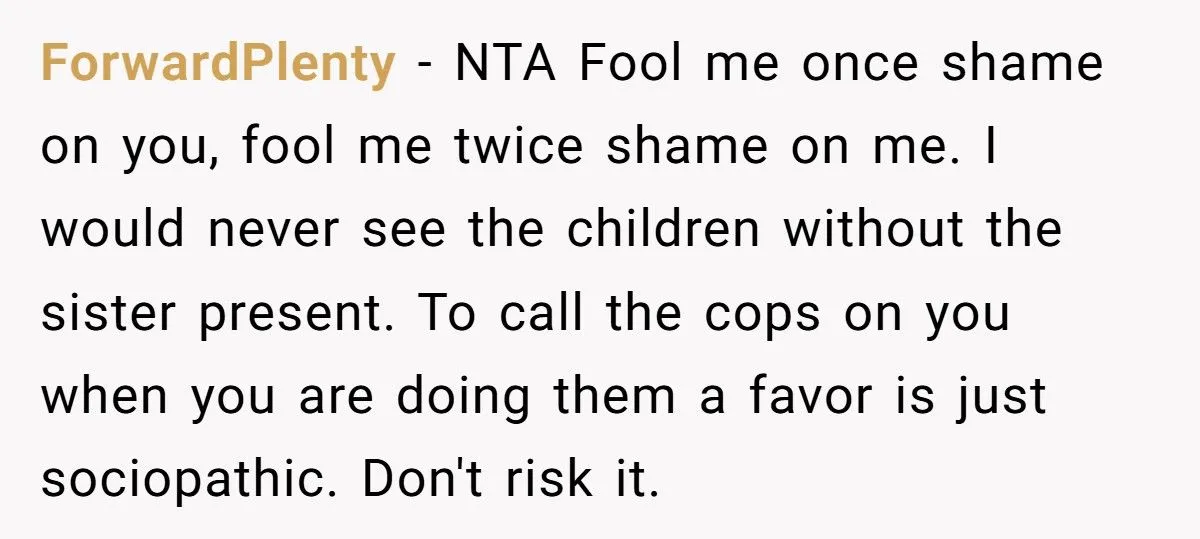 Woman Refuses To Babysit After Brother-In-Law Calls Cops On Her For “Kidnapping” Woman Refuses To Babysit After Brother-In-Law Calls Cops On Her For “Kidnapping”
