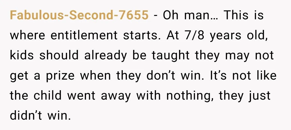 Mom Blames Birthday Host For “Making” Her Kid Cry Over Losing A Game