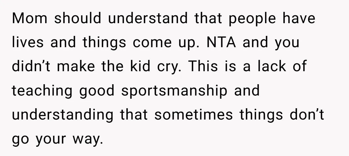 Mom Blames Birthday Host For “Making” Her Kid Cry Over Losing A Game