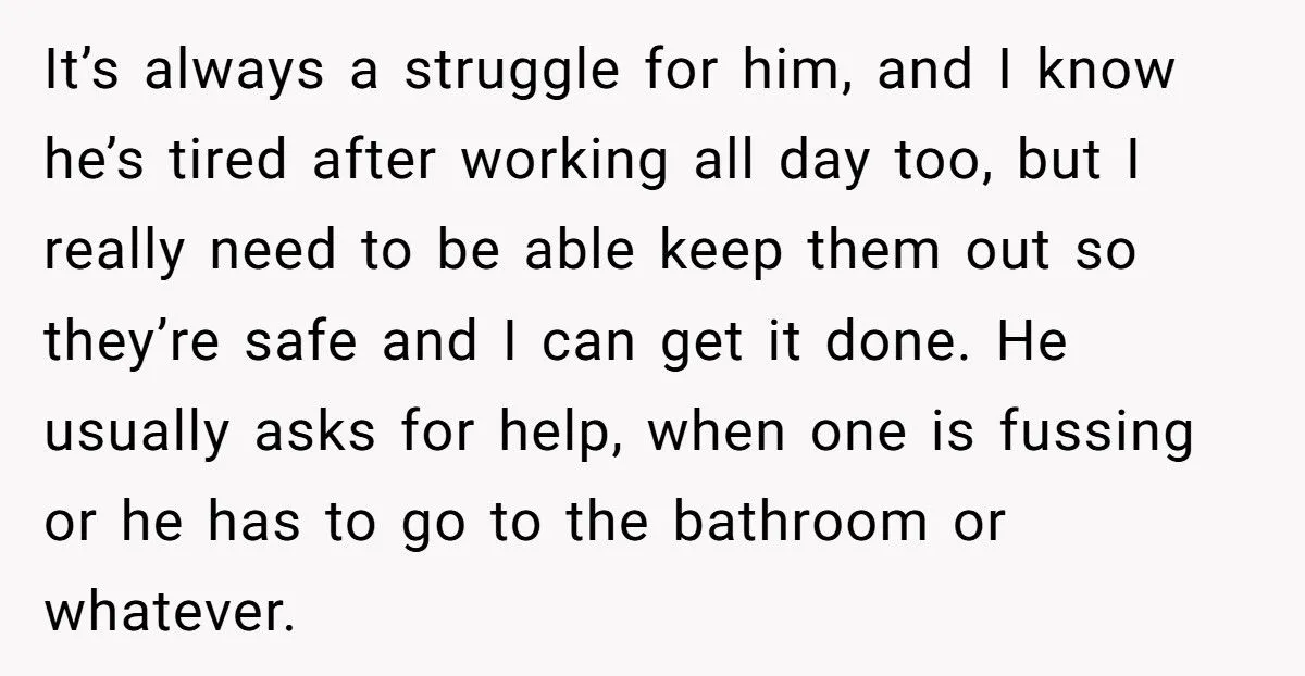 Husband Melts Down When Asked To Parent For 30 Minutes While Wife Cooks