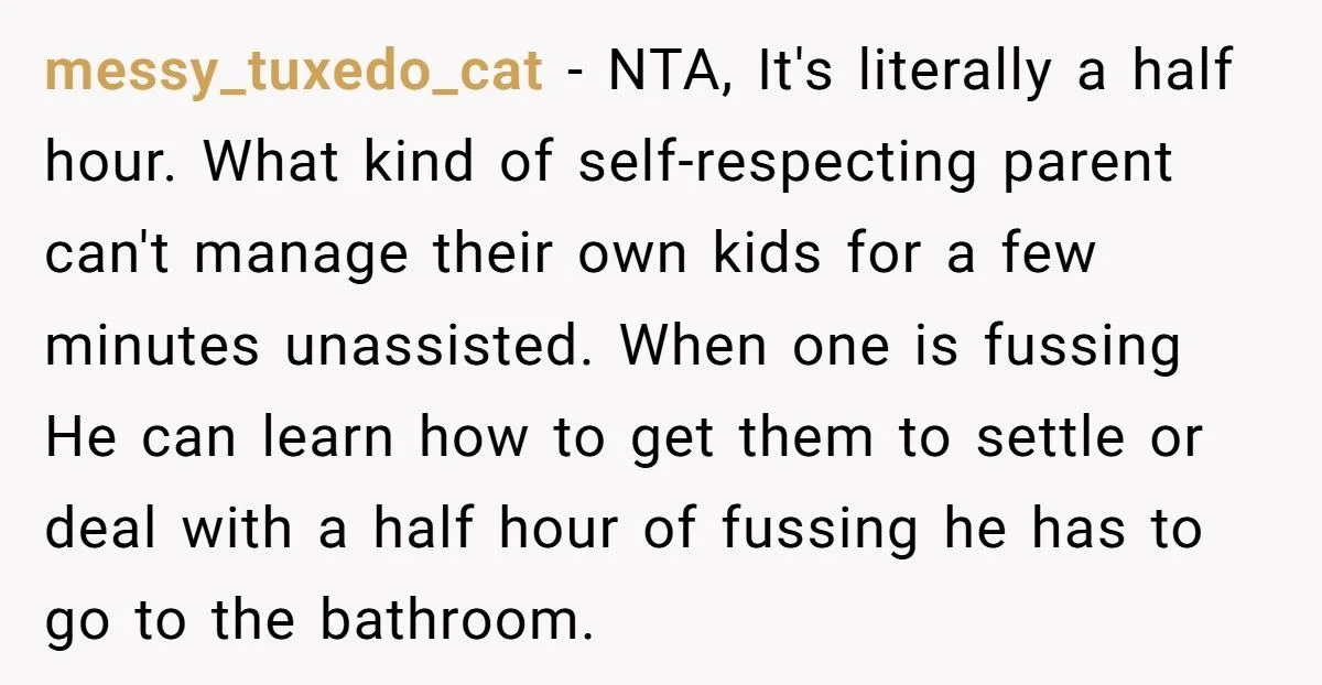 Husband Melts Down When Asked To Parent For 30 Minutes While Wife Cooks