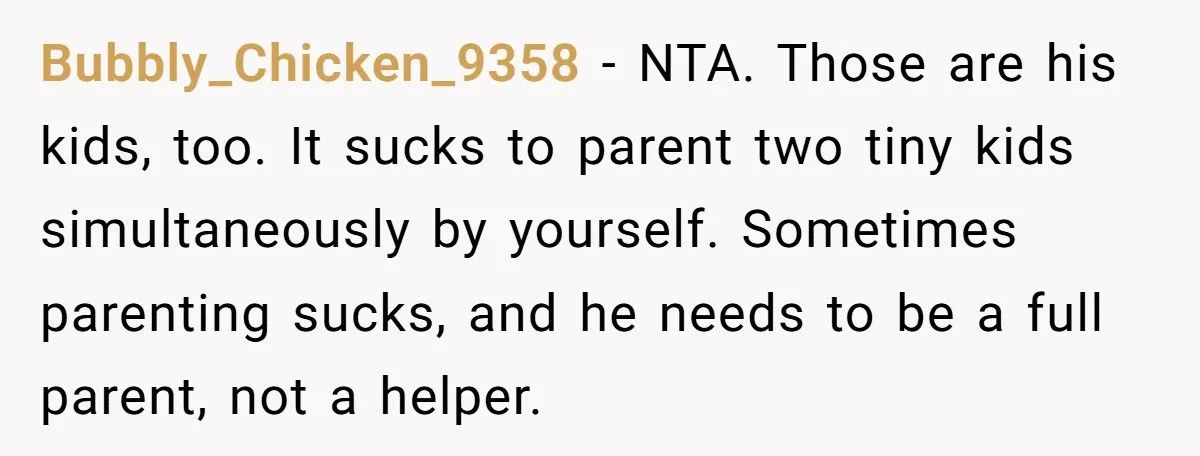 Husband Melts Down When Asked To Parent For 30 Minutes While Wife Cooks