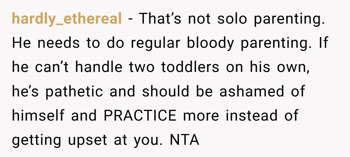 Husband Melts Down When Asked To Parent For 30 Minutes While Wife Cooks