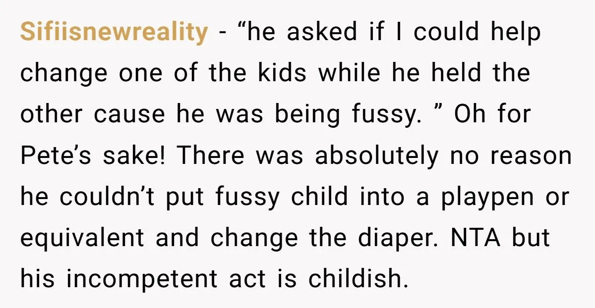 Husband Melts Down When Asked To Parent For 30 Minutes While Wife Cooks