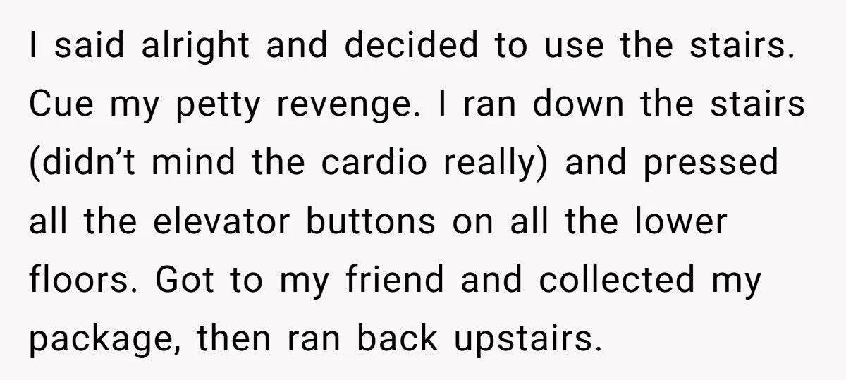 Wife Begs Husband To Let Stranger In Elevator, He Refuses And She Can’t Stop Laughing At What Happens Next