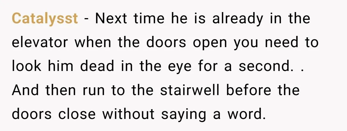 Wife Begs Husband To Let Stranger In Elevator, He Refuses And She Can’t Stop Laughing At What Happens Next