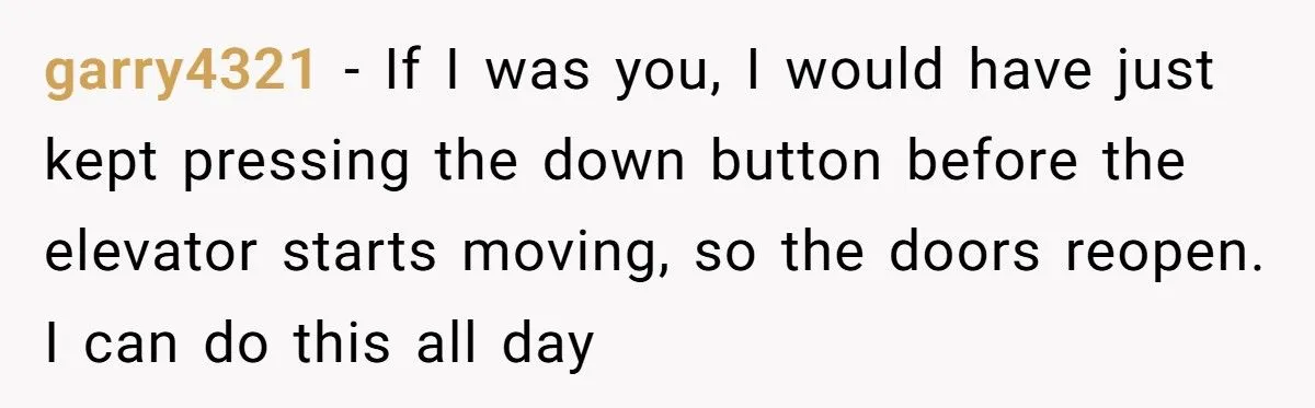 Wife Begs Husband To Let Stranger In Elevator, He Refuses And She Can’t Stop Laughing At What Happens Next