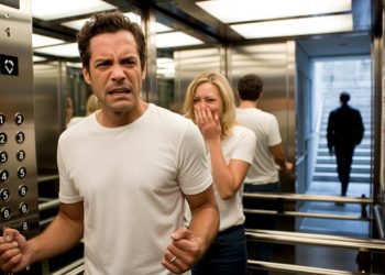 Wife Begs Husband To Let Stranger In Elevator, He Refuses And She Can’t Stop Laughing At What Happens Next