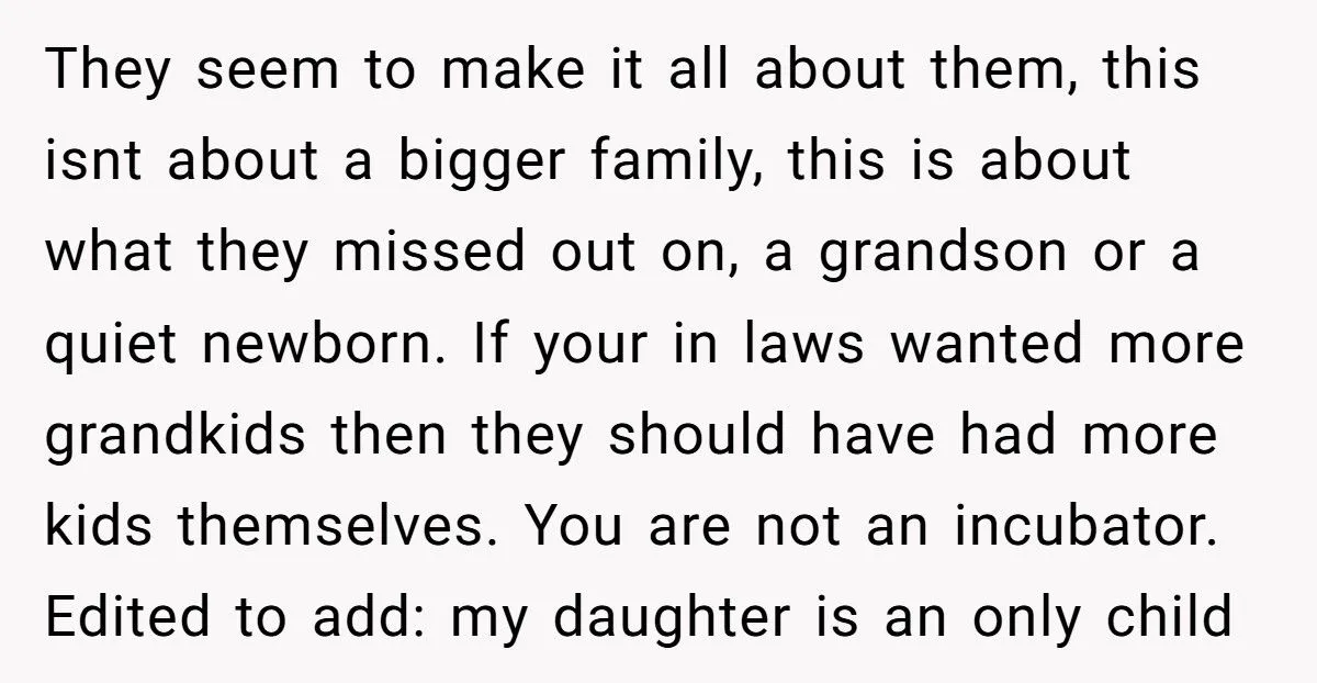 Wife Tells In-Laws They Don’t Deserve More Grandkids After Failing To Support Her With High-Needs Baby