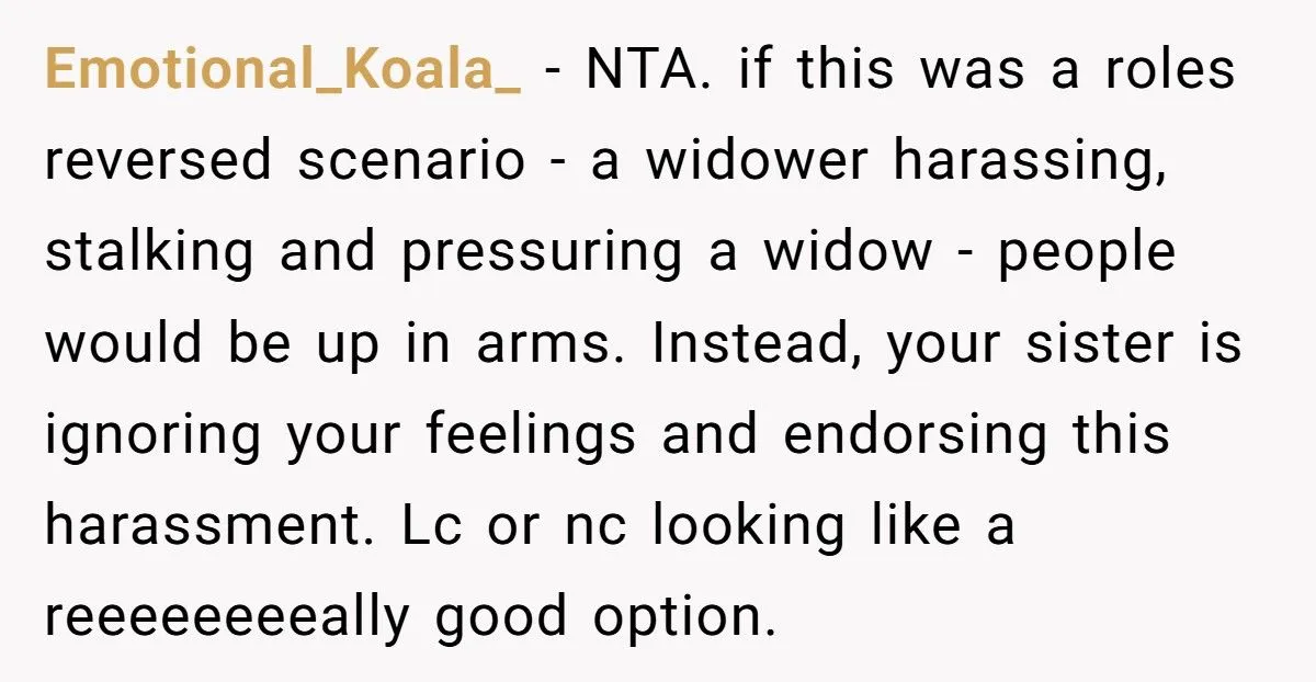 Widower Refuses To Attend Sister’s Gatherings After Her Friend Won’t Stop Harassing Him