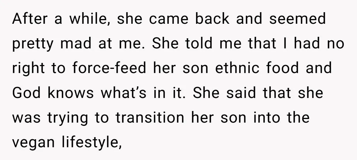 Neighbor Babysits Boy For Free, Mom Explodes After Learning He Ate “Ethnic Food” Instead Of Her Sandwich