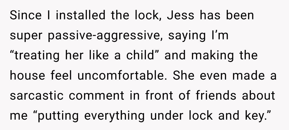 Roommate Furious After Being Busted For Stealing Food, Calls Pantry Lock “Childish”